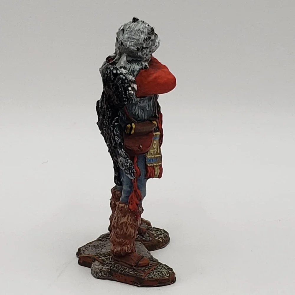 American Trapper & Bird Tin Soldier Collectible Shooting OldWest Diorama Stamped